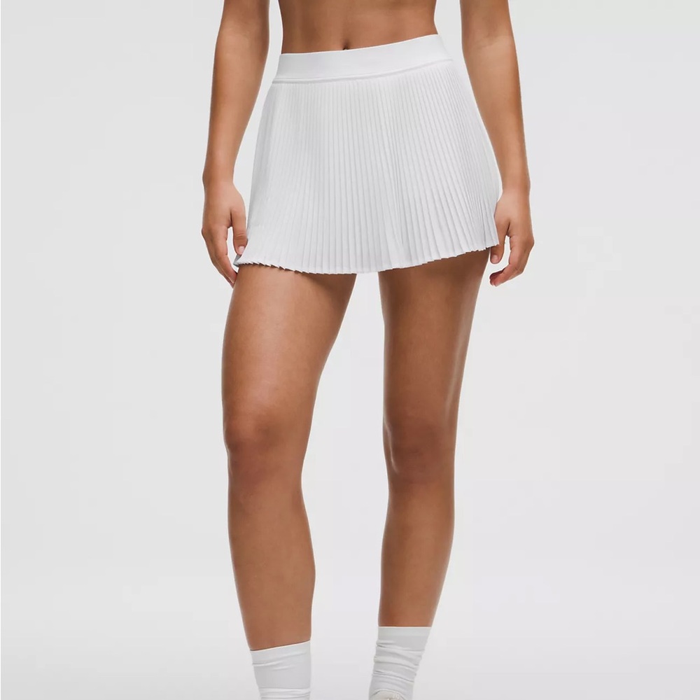 Lululemon White Pleated Tennis Skirt
